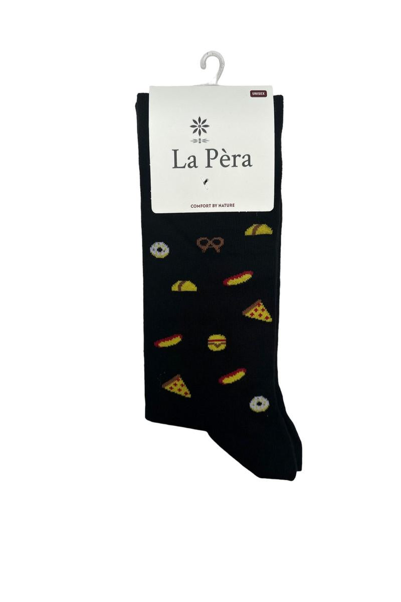 La Pèra Unisex Grappige Hamburger Cool Socks - Food Design - sokken