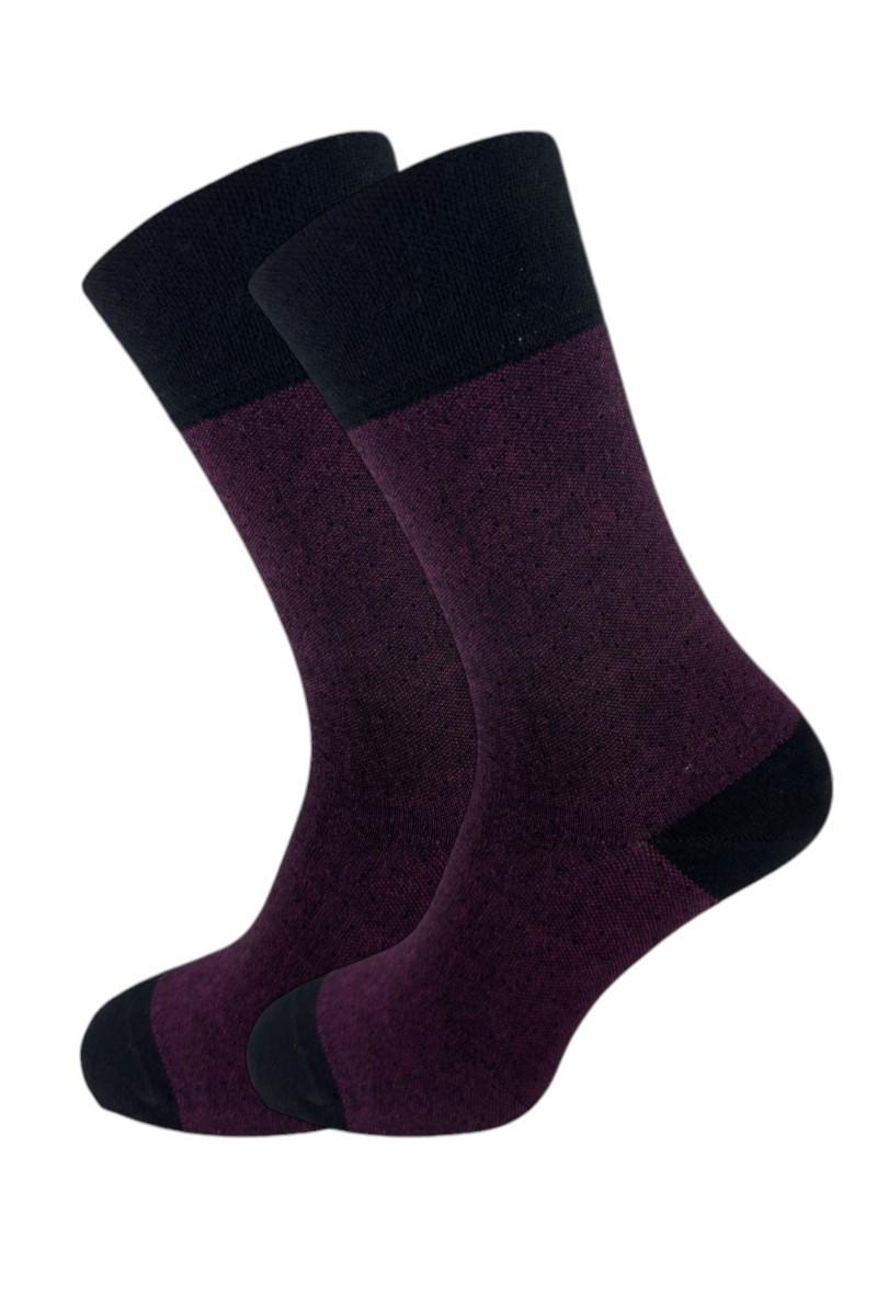 Sokken Heren Classic Bamboe Set van 3 paar aubergine