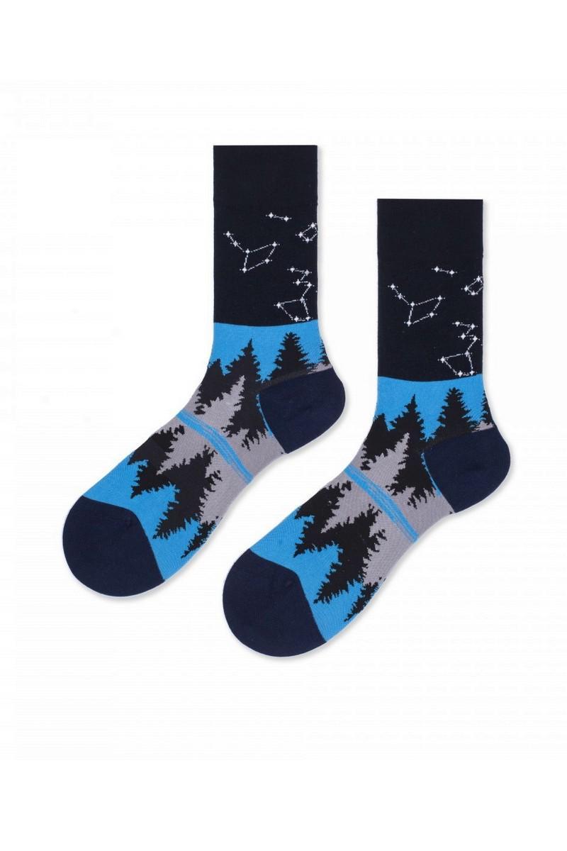 Kerstsokken - Heren - Dames Sokken - Socks - Sterrenstelsel - Blauw